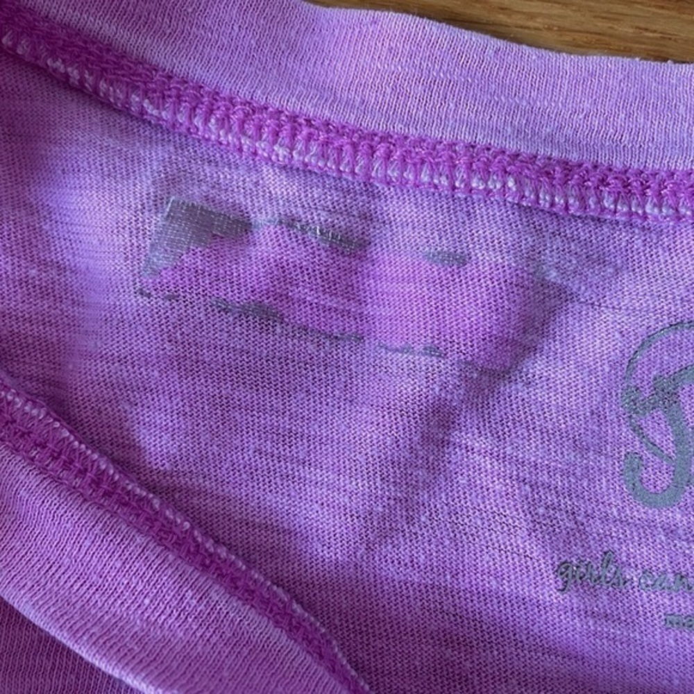 4/$25 Justice purple v neck t-shirt short sleeve girls size 16 - Picture 5 of 10